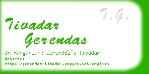 tivadar gerendas business card